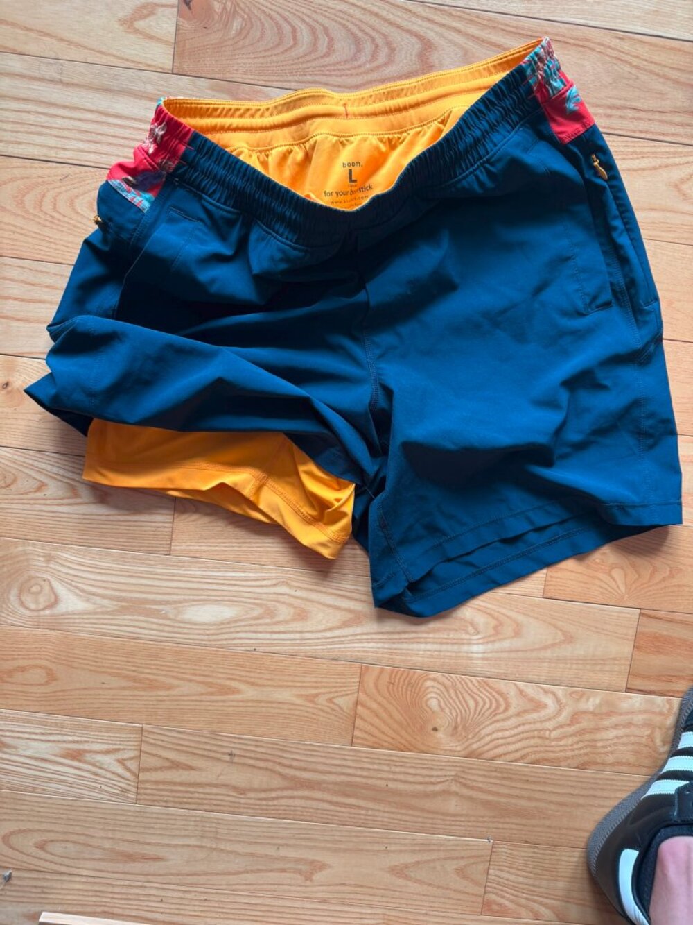 Birddogs Boom Classic lined performance shorts in men's Size Large.